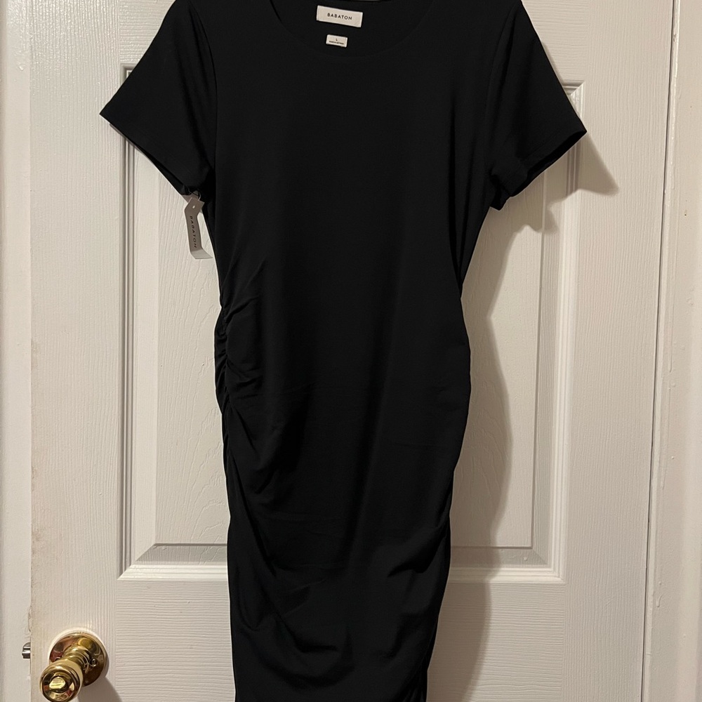 Babaton Elegant Black Midi Dress